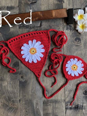 Load image into Gallery viewer, Crochet Flower Bikini
