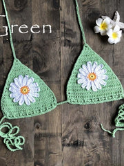 Load image into Gallery viewer, Crochet Flower Bikini