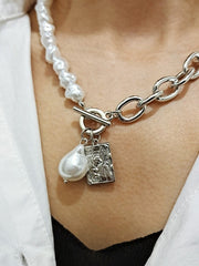 Load image into Gallery viewer, Irregular Pearl Chains Necklace