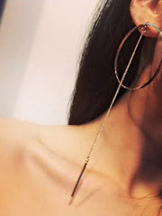 Load image into Gallery viewer, Tassel Pendant Hoop Earrings