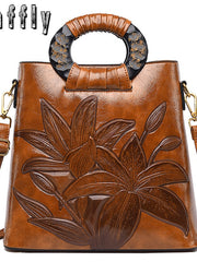 Load image into Gallery viewer, Leather Hand/Shoulder Bag