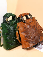 Load image into Gallery viewer, Leather Hand/Shoulder Bag