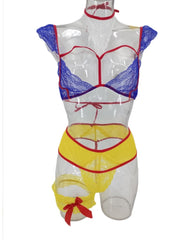 Load image into Gallery viewer, Bight Color Lingerie Set