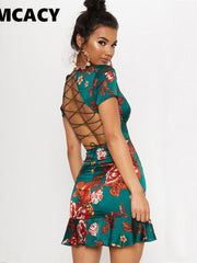 Load image into Gallery viewer, Crisscross Back Dress