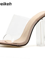 Load image into Gallery viewer, Clear High Heel Sandals