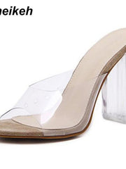 Load image into Gallery viewer, Clear High Heel Sandals