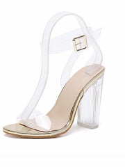 Load image into Gallery viewer, Clear High Heel Sandals