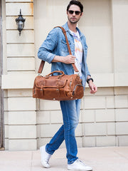 Load image into Gallery viewer, Travel Leather Bag