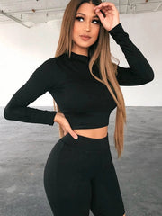 Load image into Gallery viewer, Long Sleeved Crop Top