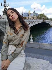 Load image into Gallery viewer, Long Sleeve Animal Print Shirt