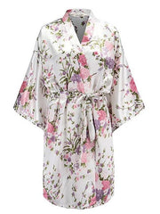 Load image into Gallery viewer, Floral Print Kimono Robe