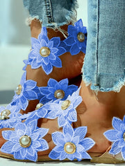 Load image into Gallery viewer, Floral Flat Sandal