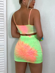 Load image into Gallery viewer, Tie Dye Crop Top & Skirt
