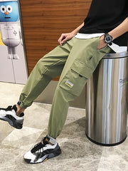 Load image into Gallery viewer, Men's Side Pockets Cargo Pants