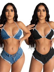 Load image into Gallery viewer, Two Piece Denim Set