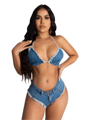 Load image into Gallery viewer, Two Piece Denim Set