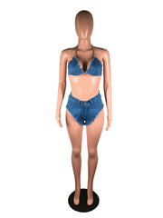 Load image into Gallery viewer, Two Piece Denim Set