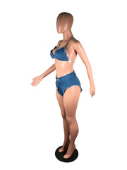 Load image into Gallery viewer, Two Piece Denim Set