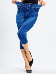 Load image into Gallery viewer, Jeans Print Capris