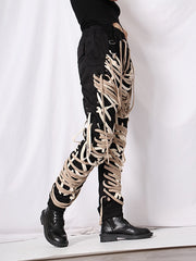 Load image into Gallery viewer, Laced Patchwork Pants