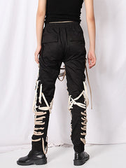 Load image into Gallery viewer, Laced Patchwork Pants