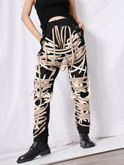 Load image into Gallery viewer, Laced Patchwork Pants