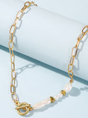Load image into Gallery viewer, Asymmetrical Pearl Necklace