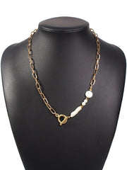 Load image into Gallery viewer, Asymmetrical Pearl Necklace