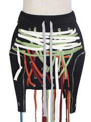 Load image into Gallery viewer, Patchwork Laced Skirt