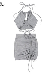 Load image into Gallery viewer, Summer Crop Top & Skirt