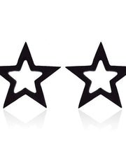 Load image into Gallery viewer, Black Steel Earrings