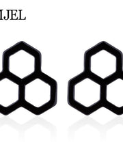 Load image into Gallery viewer, Black Steel Earrings