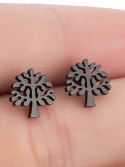 Load image into Gallery viewer, Black Steel Earrings