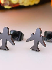 Load image into Gallery viewer, Black Steel Earrings