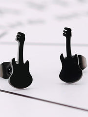 Load image into Gallery viewer, Black Steel Earrings