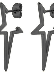 Load image into Gallery viewer, Black Steel Earrings