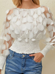 Load image into Gallery viewer, Sheer Top With Dot