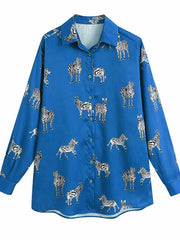 Load image into Gallery viewer, Long Sleeve Animal Print Shirt