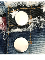 Load image into Gallery viewer, Side Lace-Up Denim Shorts