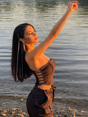 Load image into Gallery viewer, Side Lace-Up Bustier