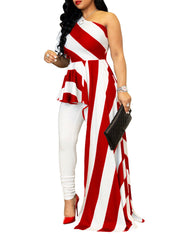 Load image into Gallery viewer, Asymmetric Striped Top
