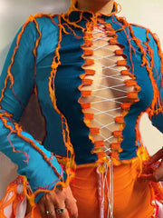 Load image into Gallery viewer, Patchwork Crop Top