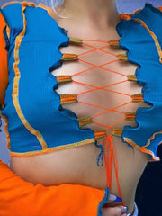 Load image into Gallery viewer, Patchwork Crop Top