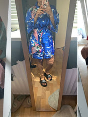 Load image into Gallery viewer, Floral Print Kimono Robe