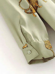 Load image into Gallery viewer, Long Sleeve Animal Print Shirt