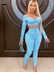 Load image into Gallery viewer, Ruched Two Piece Set