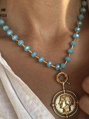 Load image into Gallery viewer, Coin Pendant Necklace