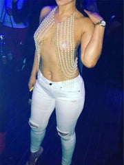 Load image into Gallery viewer, Pearl Halter Top