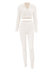 Load image into Gallery viewer, Rhinestones Velvet Top and Pants Set