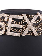 Load image into Gallery viewer, Rhinestone Choker Necklace